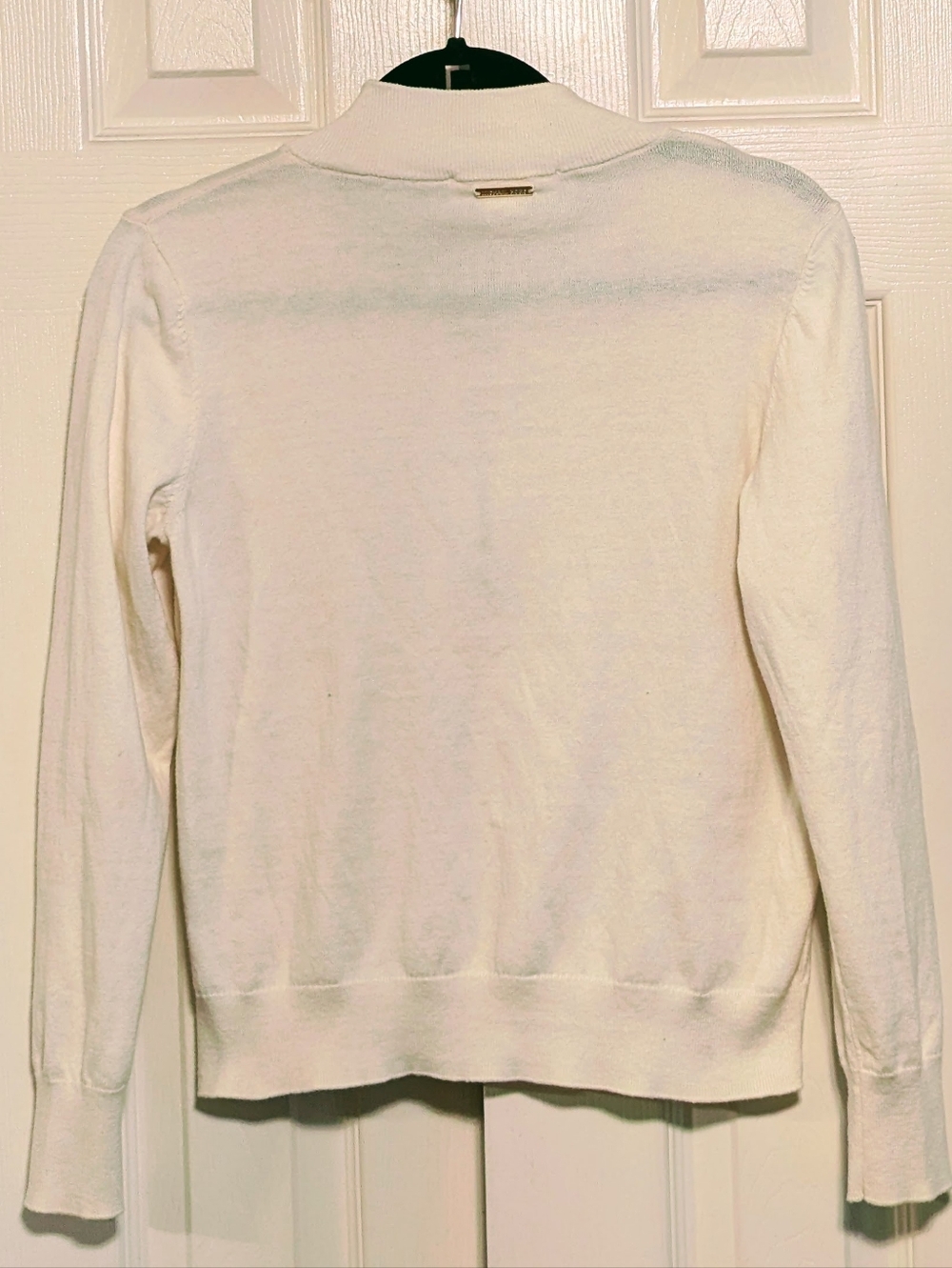 Michael Kors Ivory Half-Zip Cowl Sweater - Picture 2 of 7